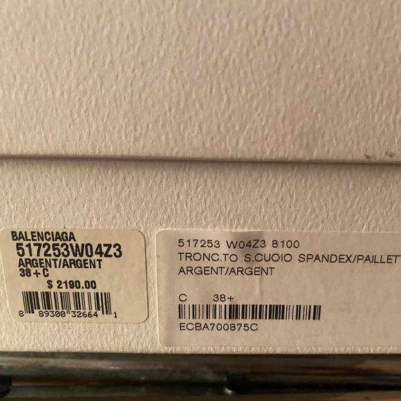 Knife glitter boots Balenciaga Silver size 36.5 EU in  Balenciaga Knife Glitter Boots